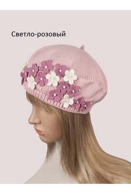 БЕРЕТ ЗИМНИЙ WH-303 - светло-розовый