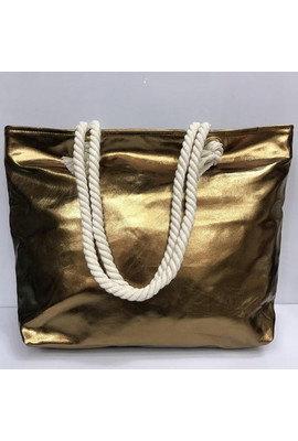 ПЛЯЖНАЯ СУМКА ИЗ КОЖЗАМА - 2260 бронза