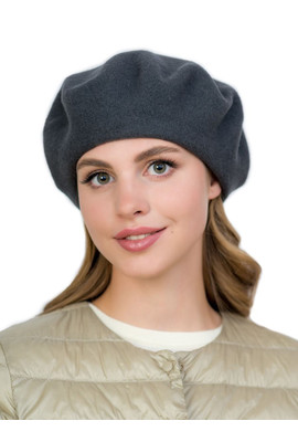 КЛАССИЧЕСКИЙ БЕРЕТ ИЗ ВАЛЯНОЙ ШЕРСТИ БЕЗ УКРАШЕНИЙ 