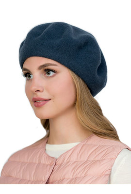 КЛАССИЧЕСКИЙ БЕРЕТ ИЗ ВАЛЯНОЙ ШЕРСТИ БЕЗ УКРАШЕНИЙ 