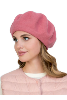 КЛАССИЧЕСКИЙ БЕРЕТ ИЗ ВАЛЯНОЙ ШЕРСТИ БЕЗ УКРАШЕНИЙ 